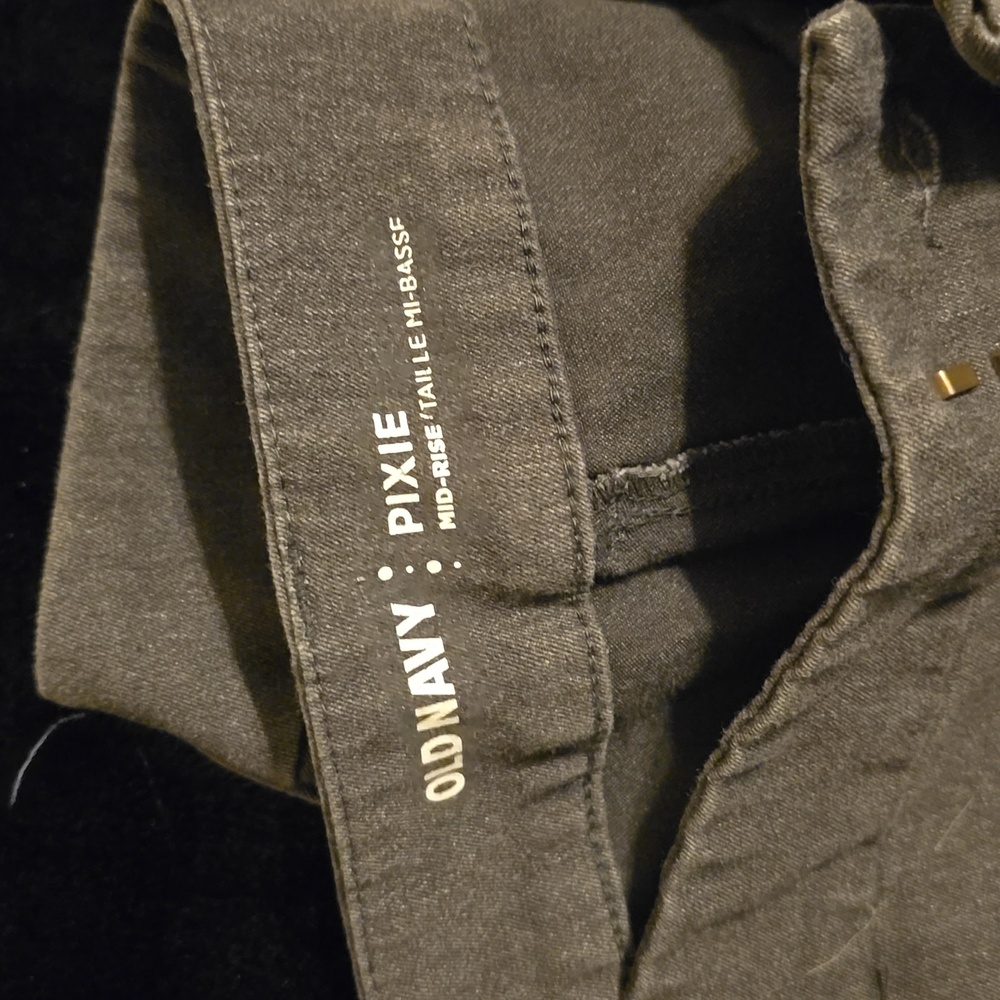 Mid Rise Grey Pixie Pants - image 2